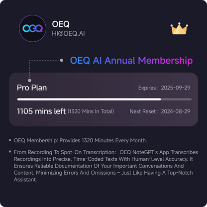 OEQ AI Annual Pro Plan